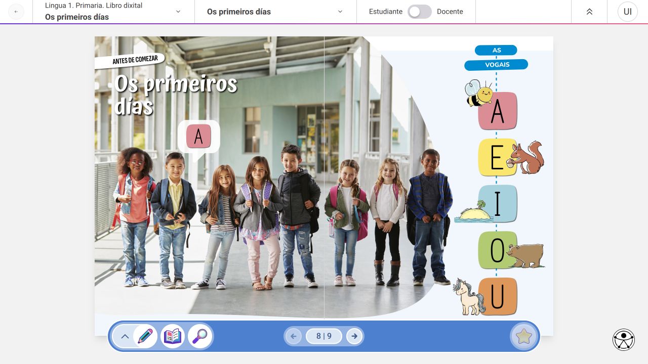 Real screenshot of Anaya’s digital textbook in OLA